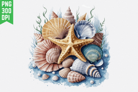 Download Starfish and Seashell Clipart Beach Png - Beach Collection