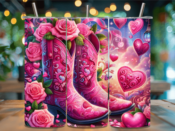 Download Floral Western Hearts Valentine Tumbler - Western hearts Collection