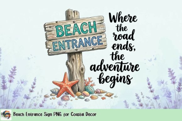 Download Beach Entrance Sign PNG for Coastal Decor - Beach Collection
